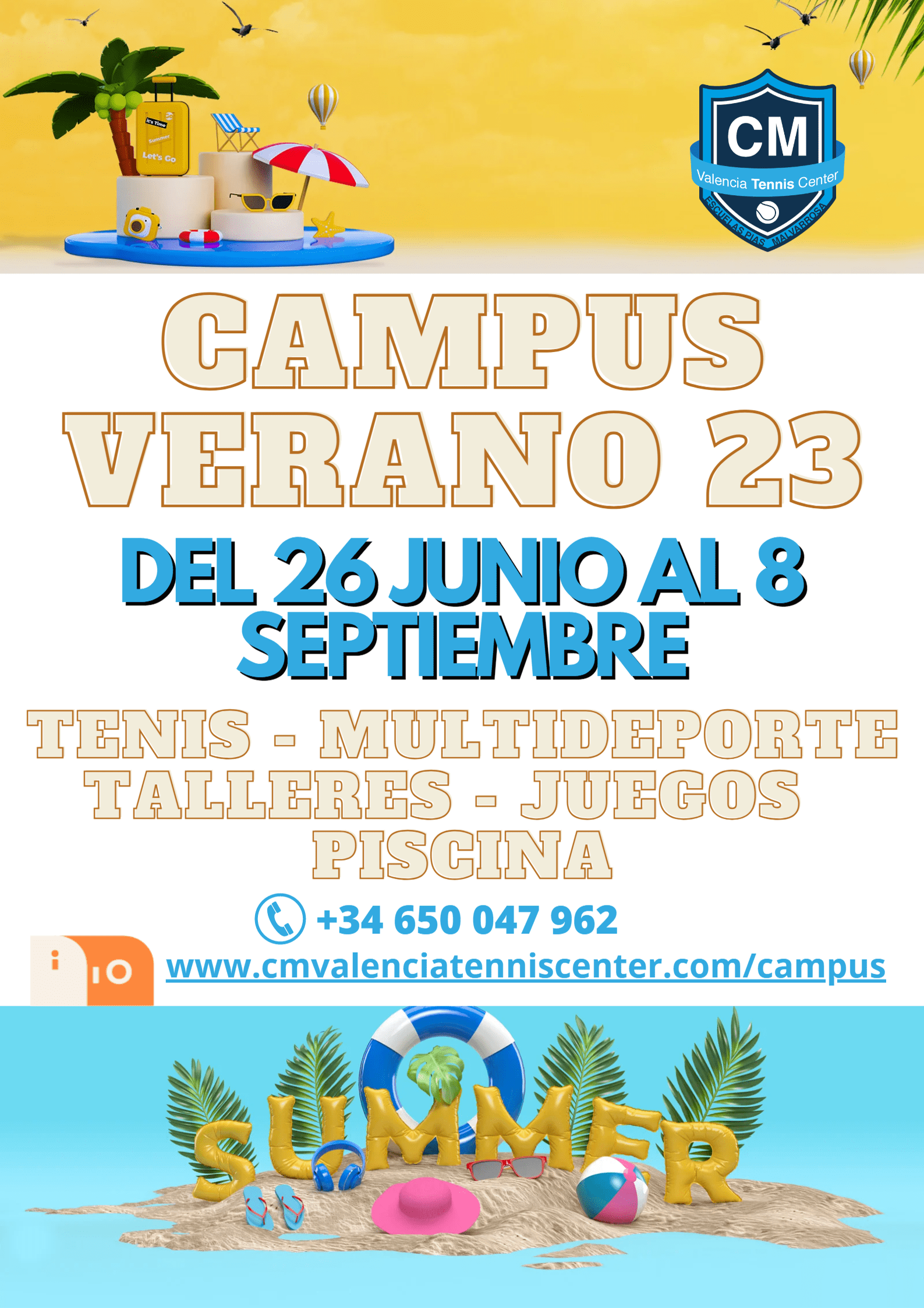 Campus de verano en Valencia Tennis Center